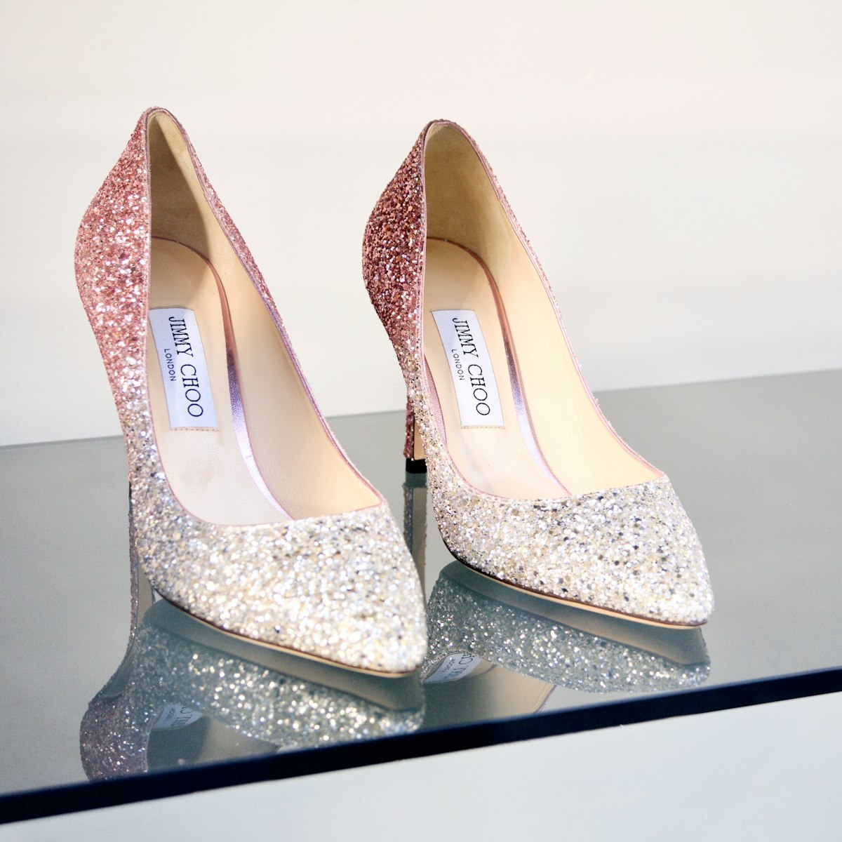 DuoHeels Silver Convertible metallic heel