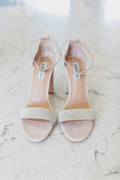 DuoHeels Blush Convertible heel with rhinestone strap